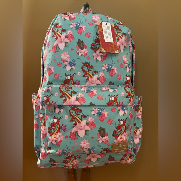 Loungefly Mulan Mushu and Cri-Kee Nylon Backpack “Rare” NWT - Picture 4 of 14